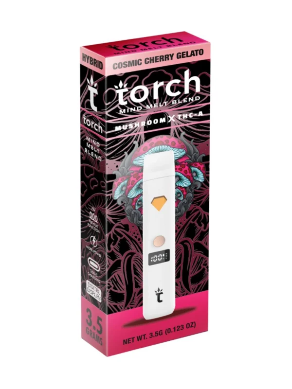 Cosmic Cherry Gelato Torch Mind Melt Mushroom x THC-A Blend White Series Vape 3.5G