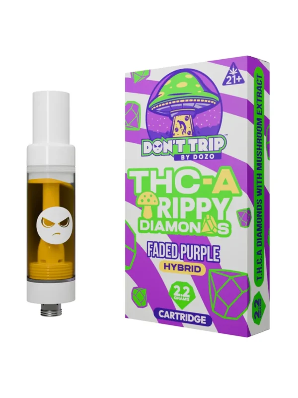 Faded Purple Dozo Don’t Trip Trippy Diamonds Disposable 2.2G