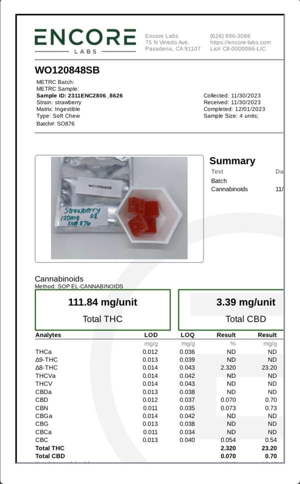 Strawberry Truemoola Sour Cube Live Resin Infused THC Gummies 2000MG - Image 3