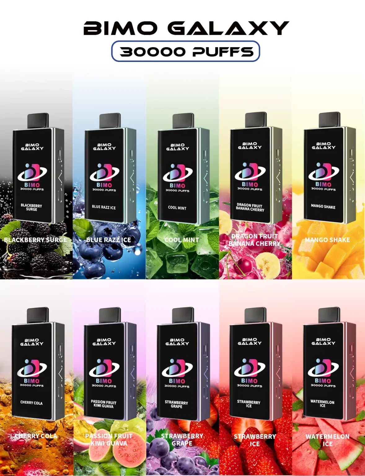 BIMO Galaxy 30000 Puffs – Cool Mint - Image 3