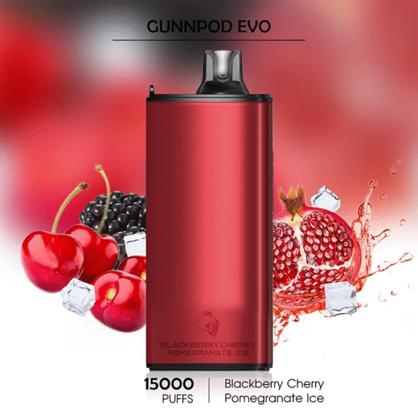 Gunnpod EVO BlackBerry Cherry Pomegranate ice 15000 - Image 2