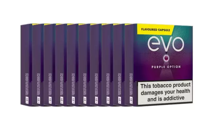 Ploom EVO Tobacco Sticks Purple Option x 10 (Carton) (200 Sticks)