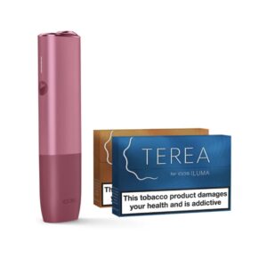 IQOS ILUMA KIT Sunset Red & TWO PACKS OF TEREA