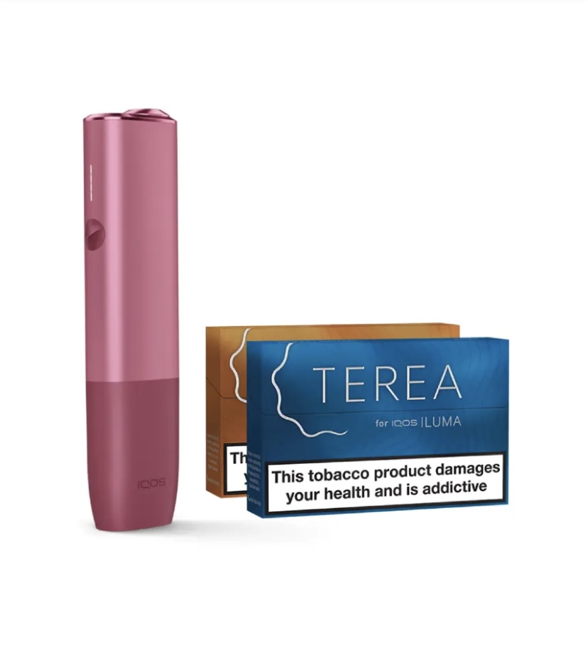 IQOS ILUMA KIT Sunset Red & TWO PACKS OF TEREA