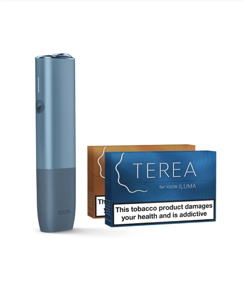 IQOS ILUMA One Kit Azure Blue & Two Packs of Terea
