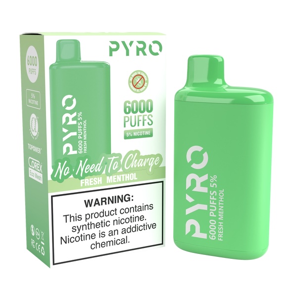 PYRO 6000 PUFF Fresh Menthol