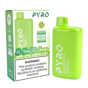 PYRO 6000 PUFF Green Apple Rainbow Blast