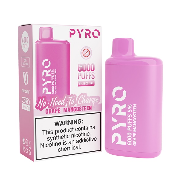 PYRO 6000 Puffs Grape Mangosteen