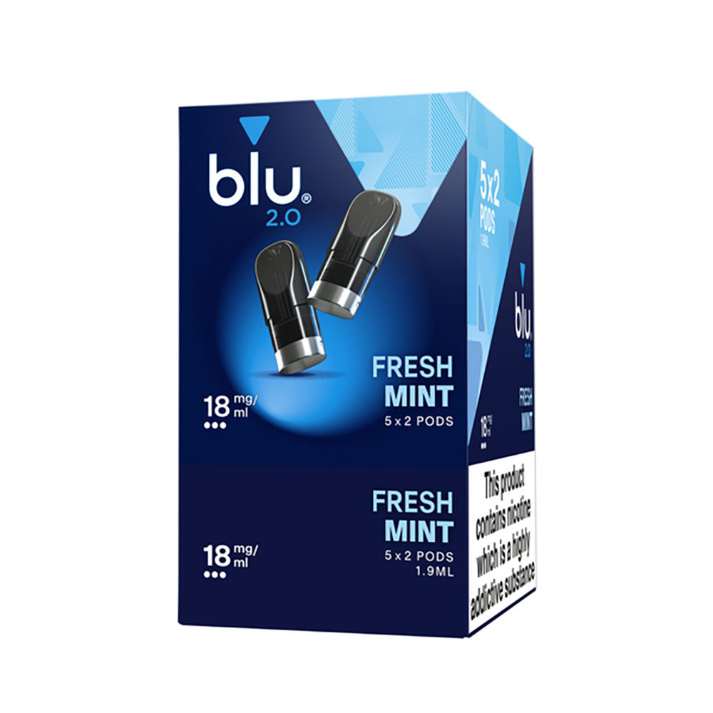 Blu 2.0 Fresh Mint E Liquid Pods - 5 Boxes - Image 2