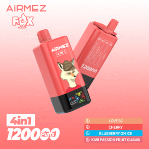 Airmez vape - Fox 4in1 120000puffs Disposable Vape Cherry & Love 66 & Berry Lemonade & Grape Ice