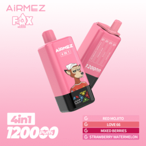 Airmez Fox 4-in-1 Disposable Vape 120000 Puffs Red Mojito & Love 66 & Mixed Berries & Strawberry Watermelon