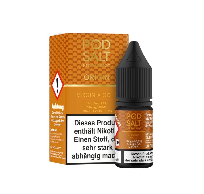 Pod Salt Origin – Virginia Gold – Nicotine Salt Liquid