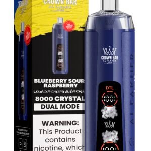 Al Fakher Crystal 8000 Puffs Blue Sour Raspberry Disposable Vape | Dual Mode